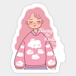 cloud girl Sticker